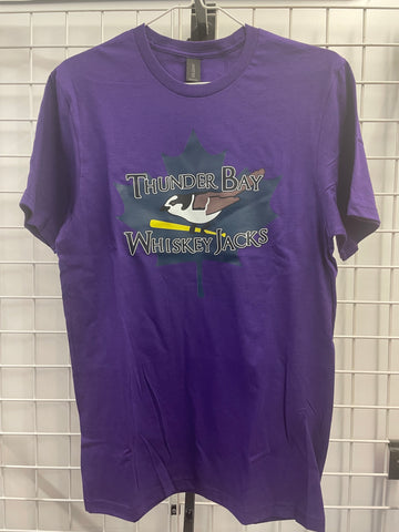 Thunder Bay Whiskey Jacks Adult Purple T-Shirt